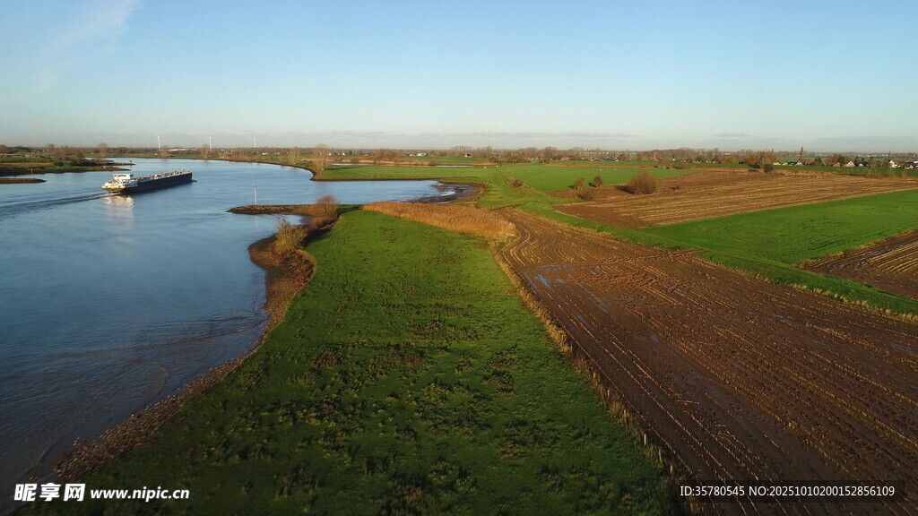 田野河流风光美景