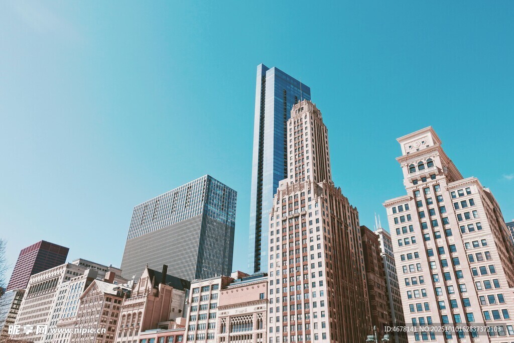 都市高楼林立的天际线