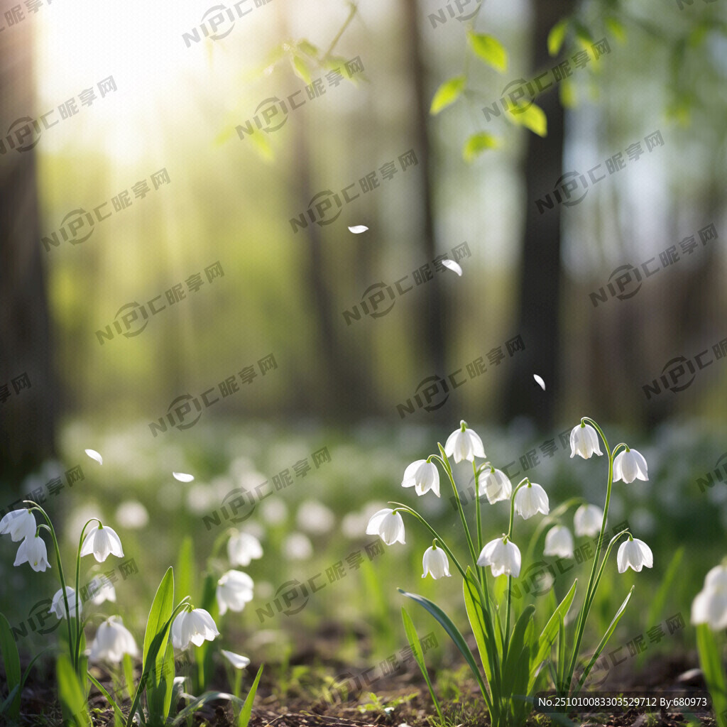 早春的阳光透过树梢 洒在身上