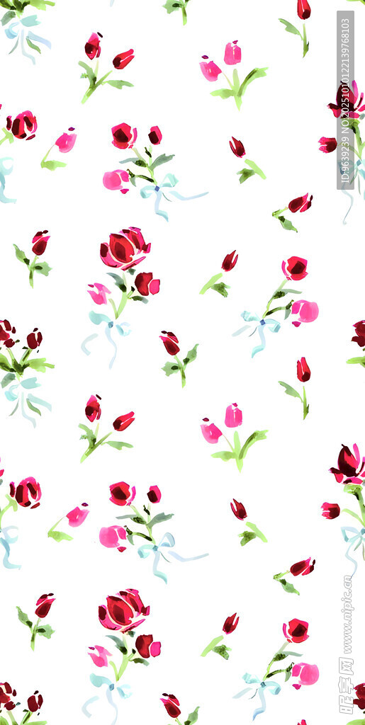 花卉图案背景清新雅致