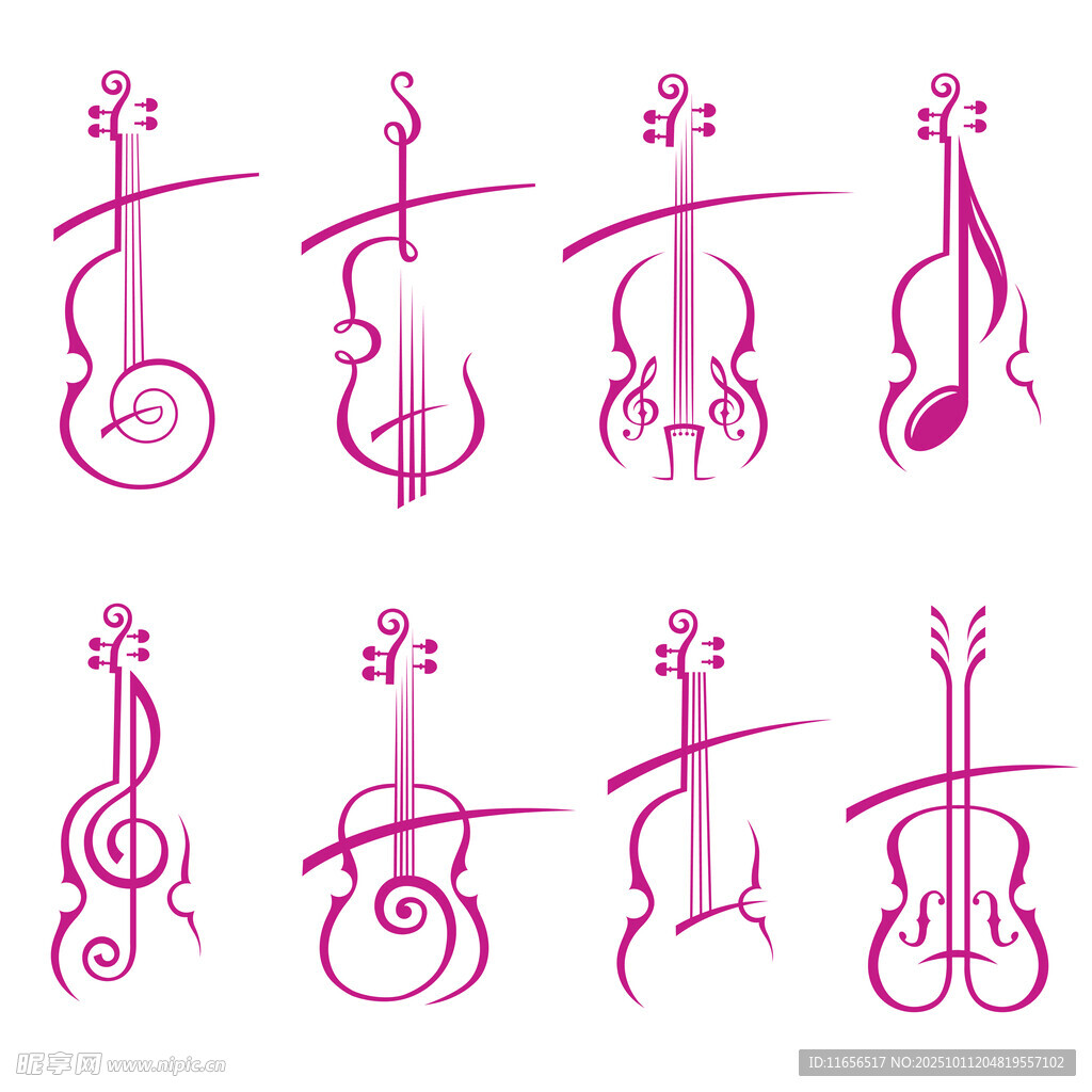 小提琴图案