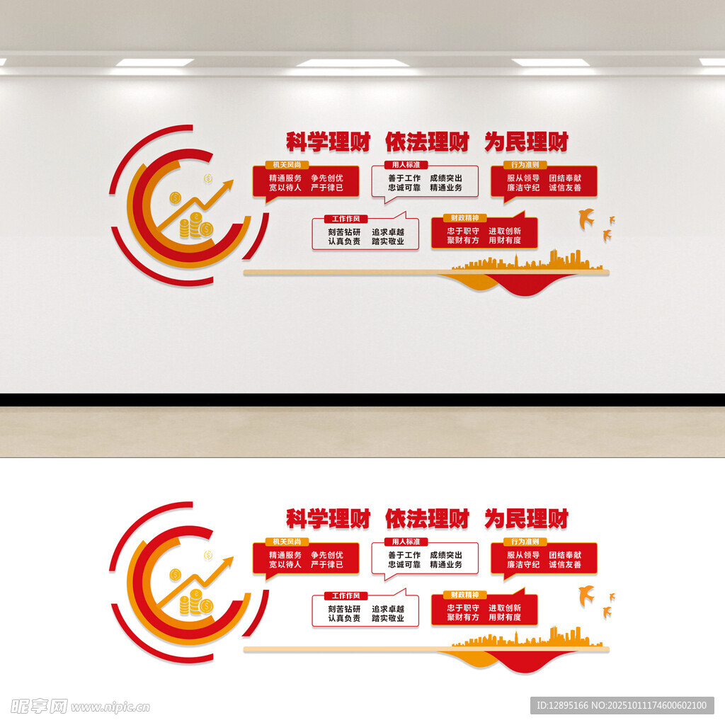 科学理财文化墙设计展示