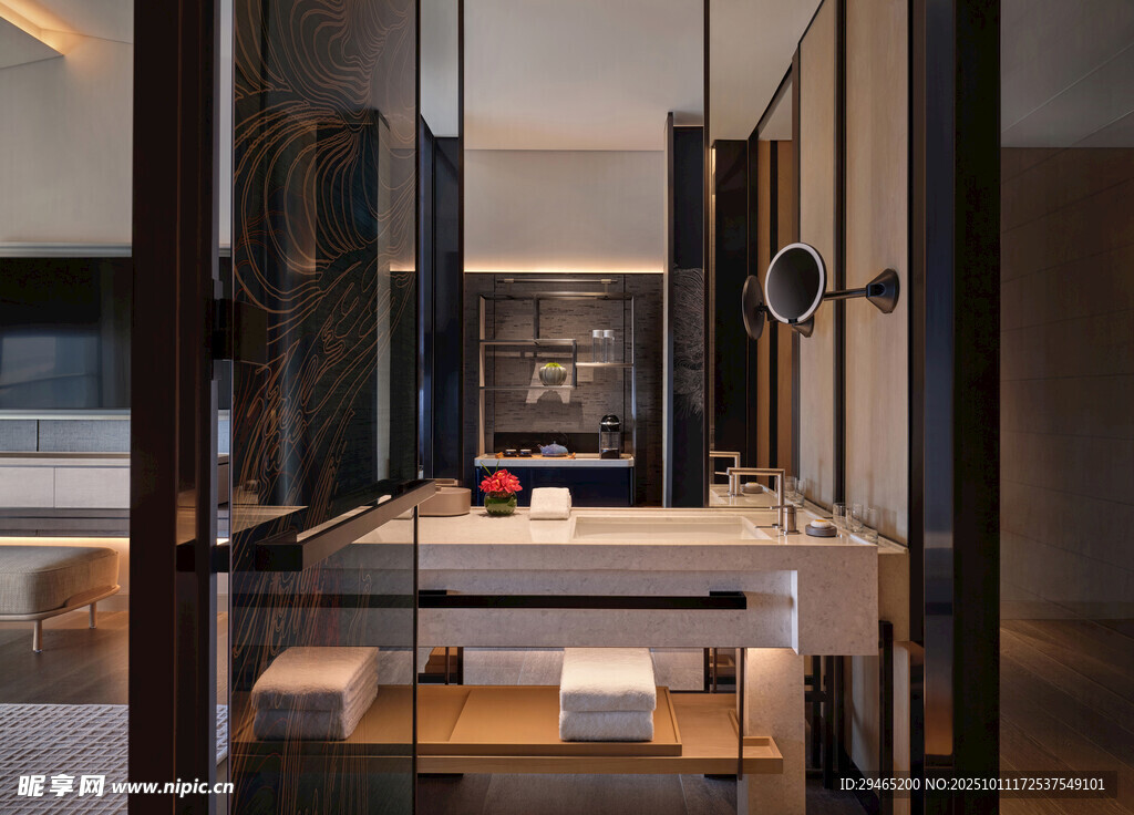 现代简约风格的精致卫浴间