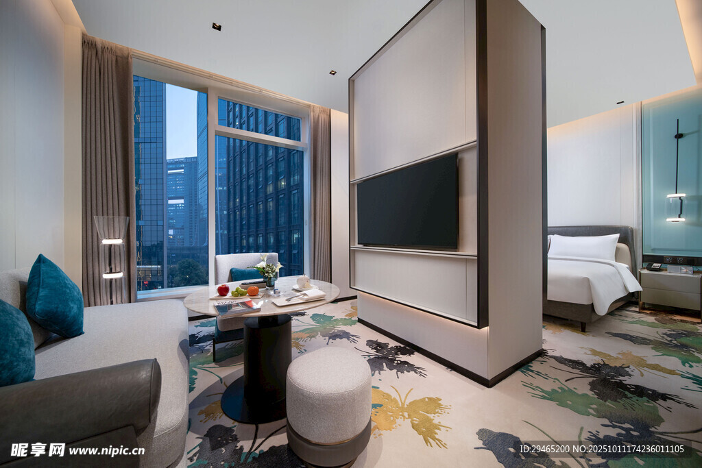 现代奢华风酒店客房景观