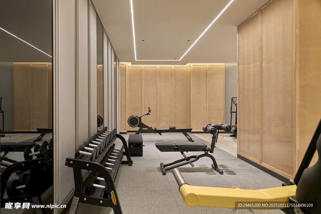 现代简约风格健身房一角