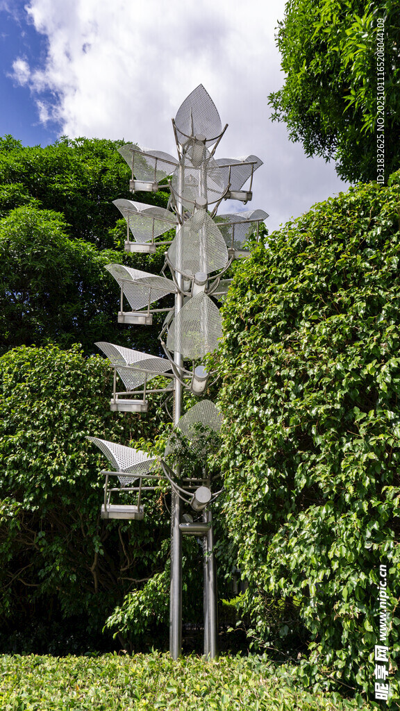 户外金属风车雕塑景观