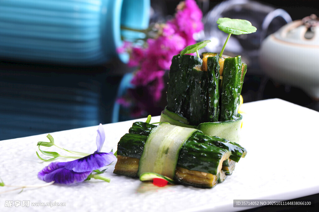 精致蔬菜塔摆盘