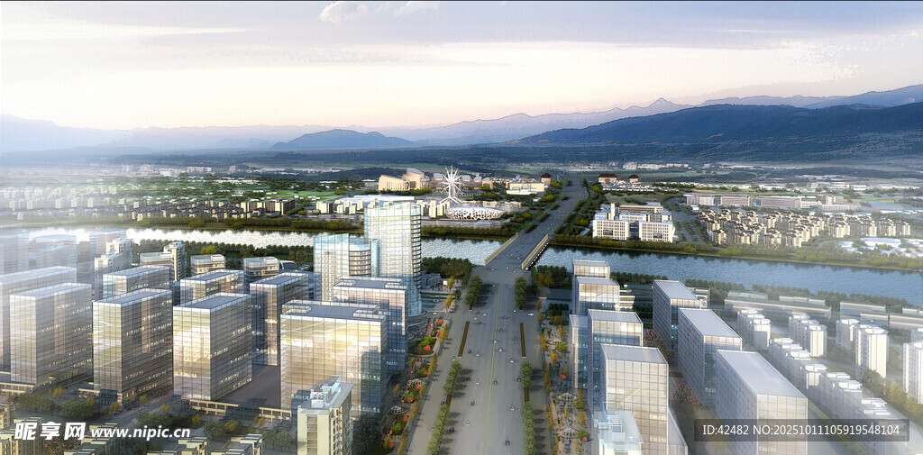 城市建筑景观鸟瞰图