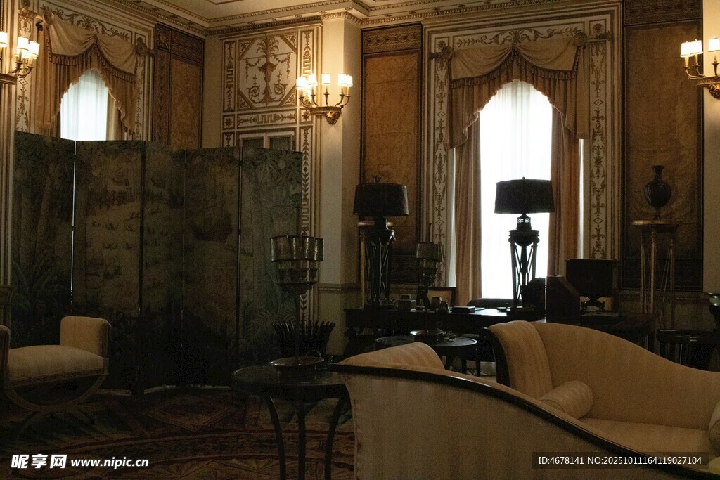 欧式奢华客厅室内场景