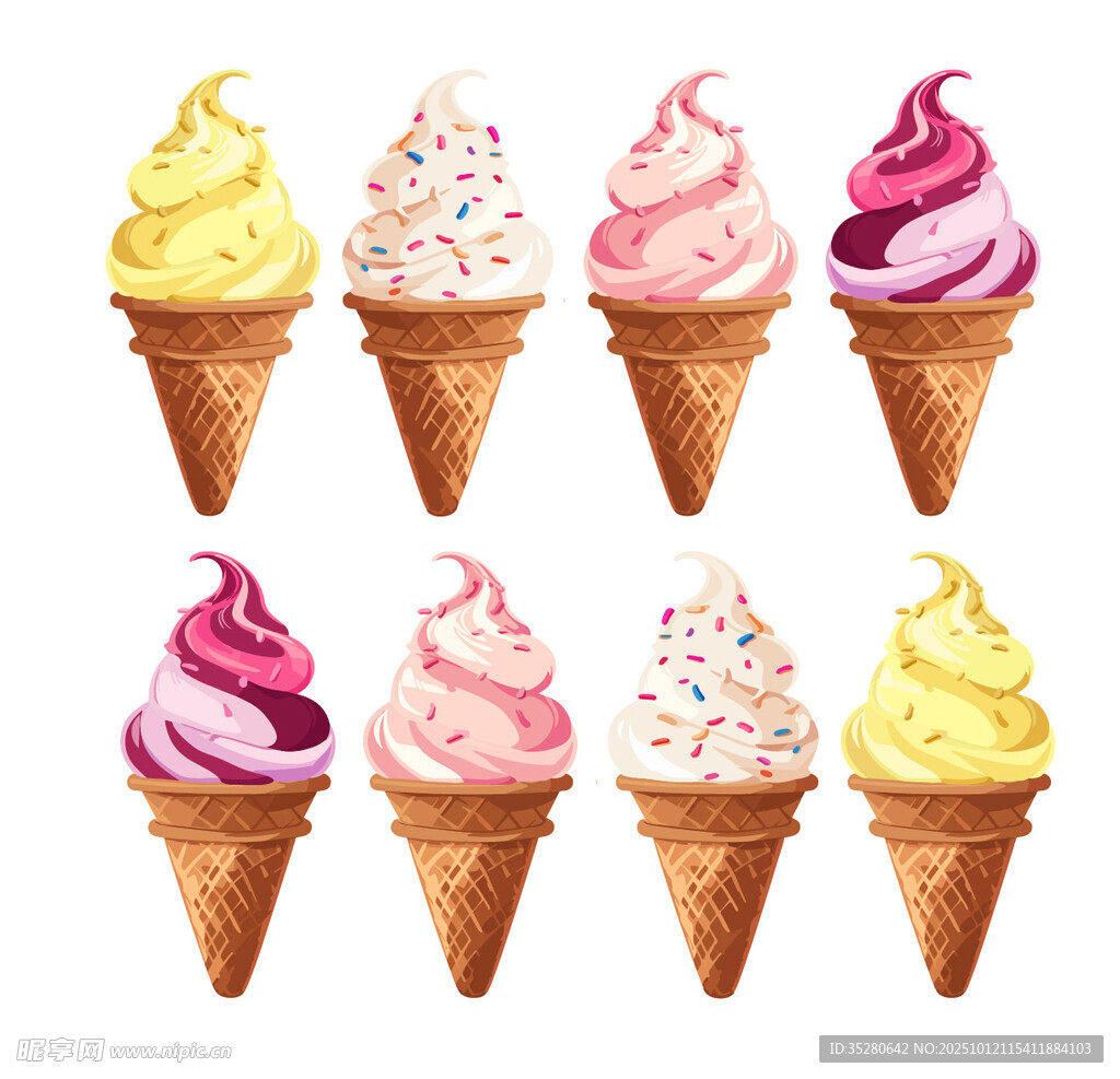 美味冰淇淋甜筒