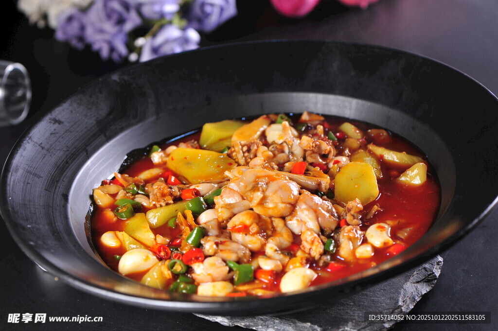 香辣干锅美味食材组合