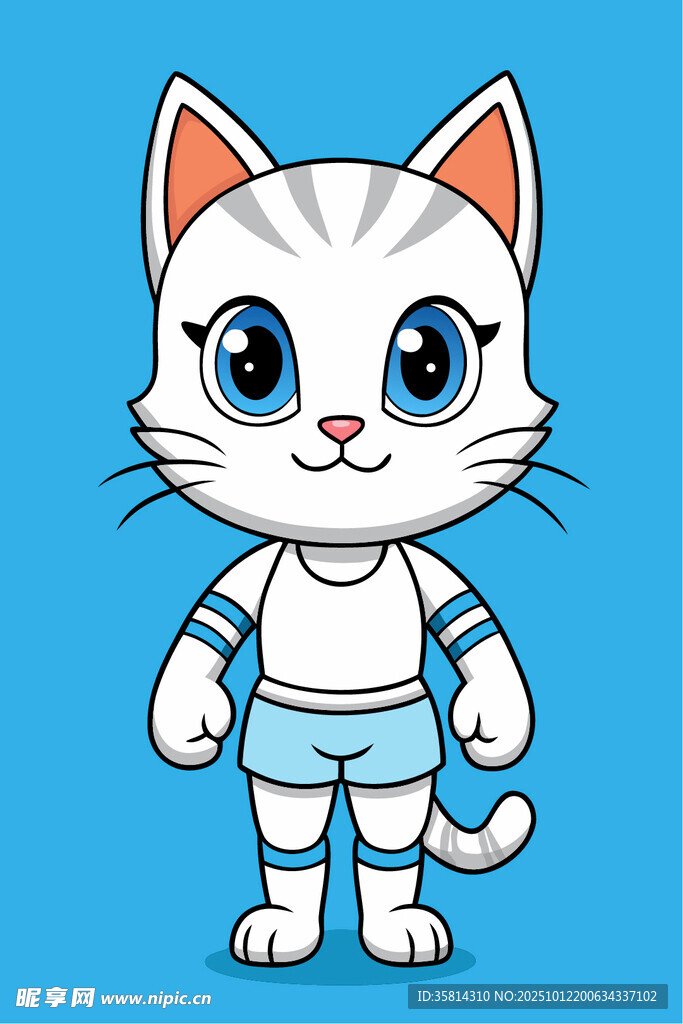 穿运动装的可爱猫咪