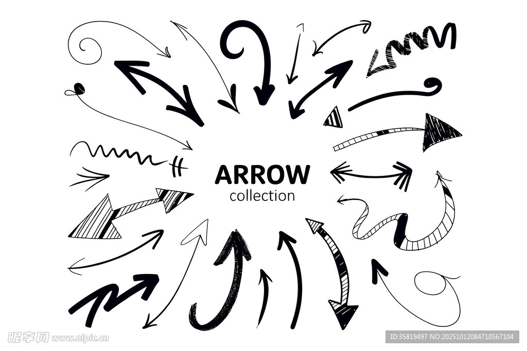手绘箭头图案