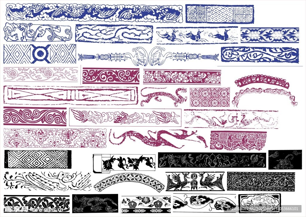 花纹 花边 传统图案 装饰雕花