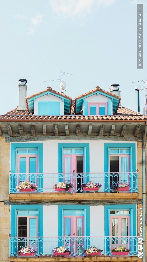 色彩斑斓的欧式风情建筑