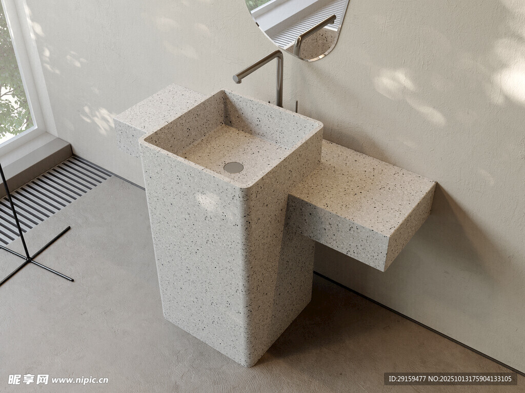 现代简约风独立式洗手台