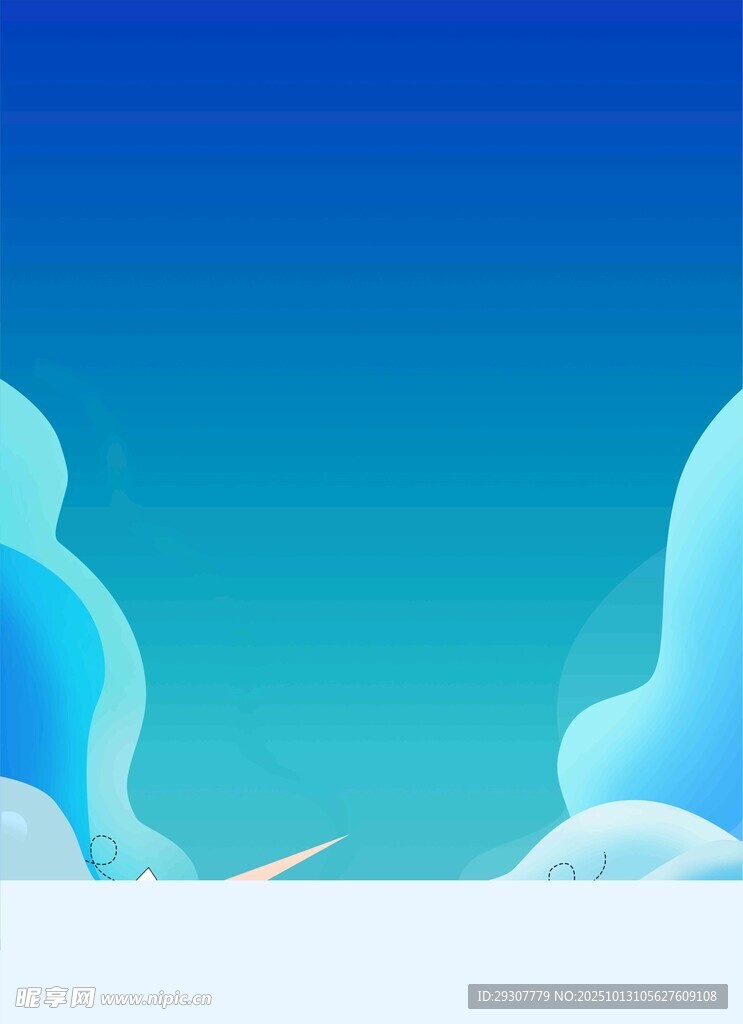 梦幻蓝色天空与云朵景观