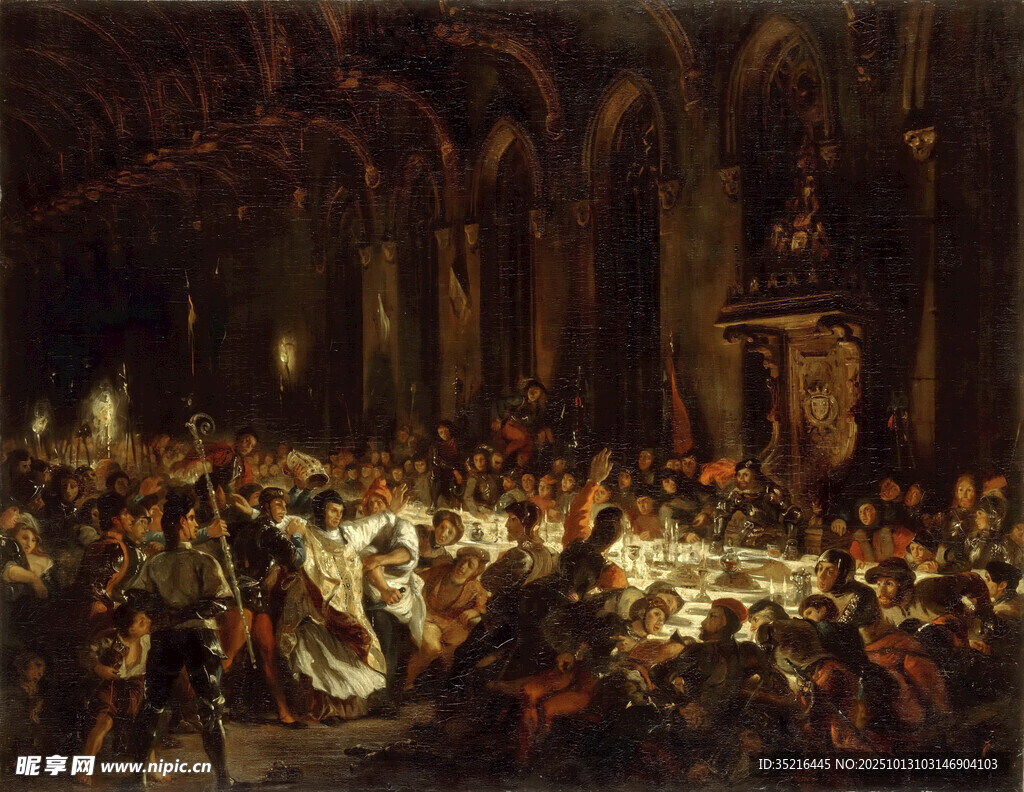 宫廷盛大宴会场景