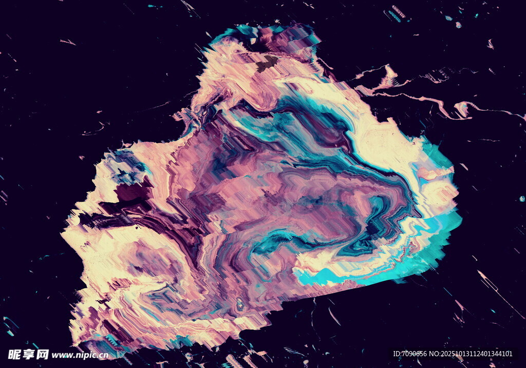 梦幻色彩流体艺术图案