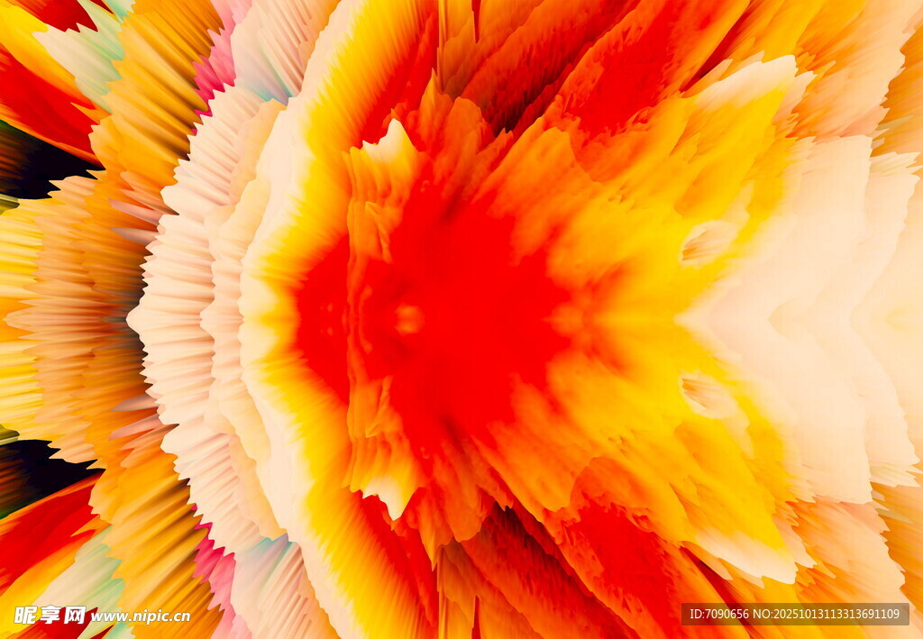 绚丽多彩抽象花卉图案