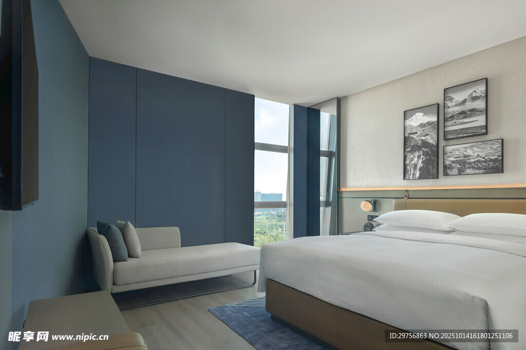 现代简约风舒适卧室空间