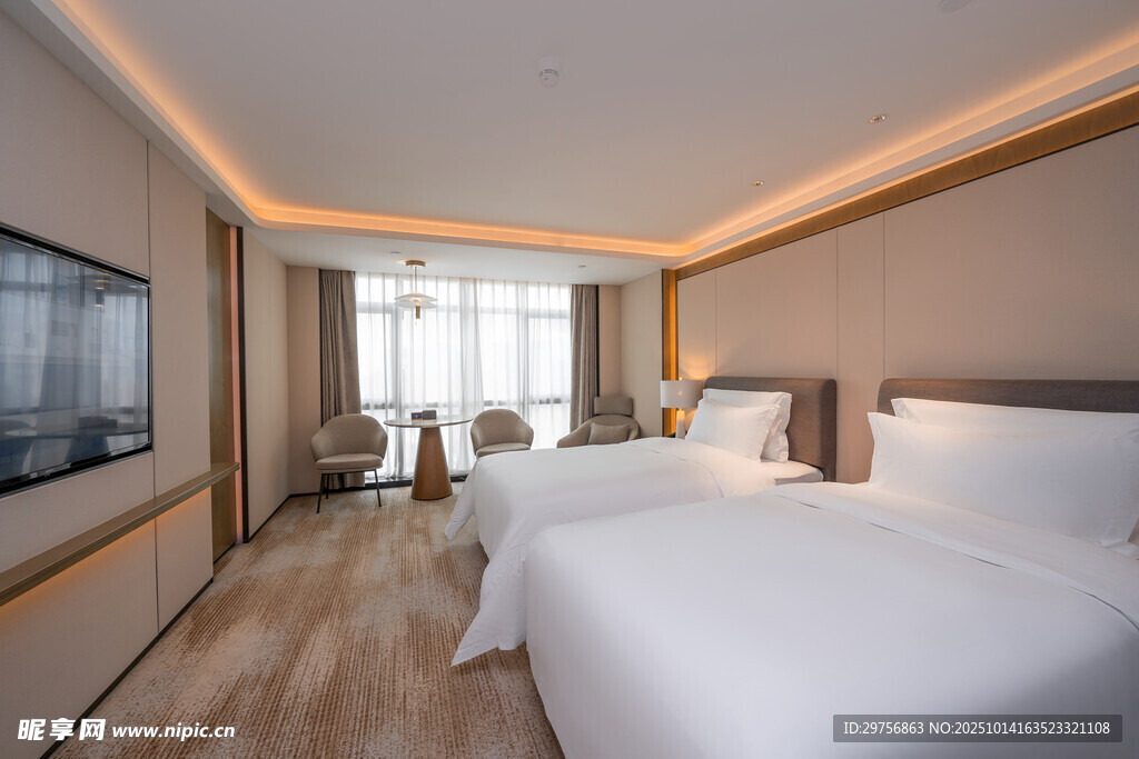 现代简约风格温馨酒店客房
