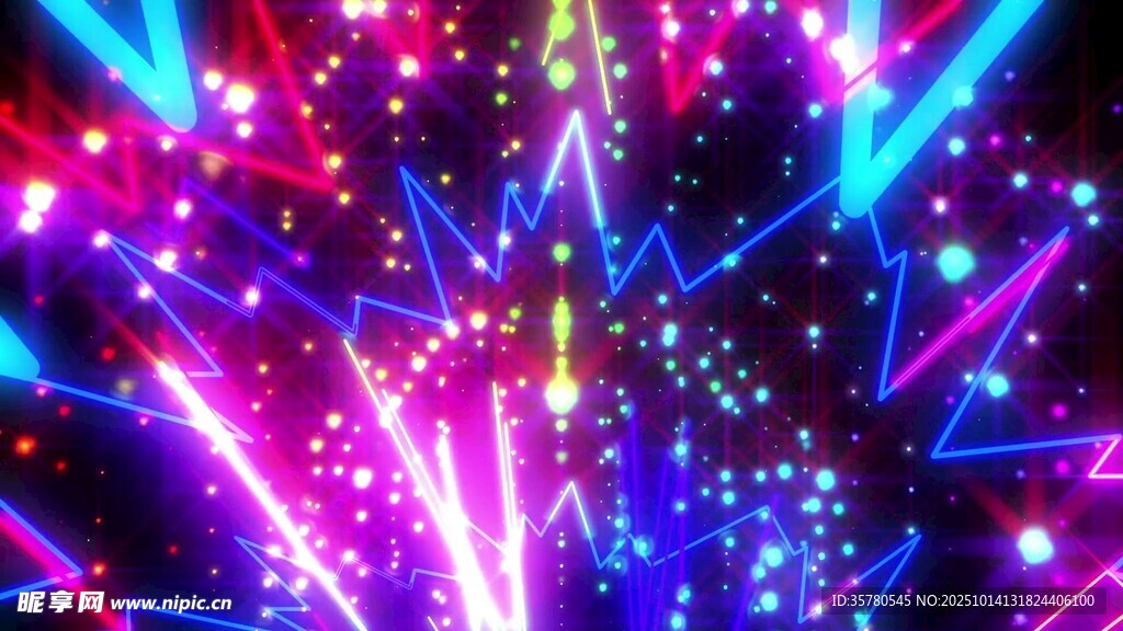 炫彩霓虹灯光特效画面