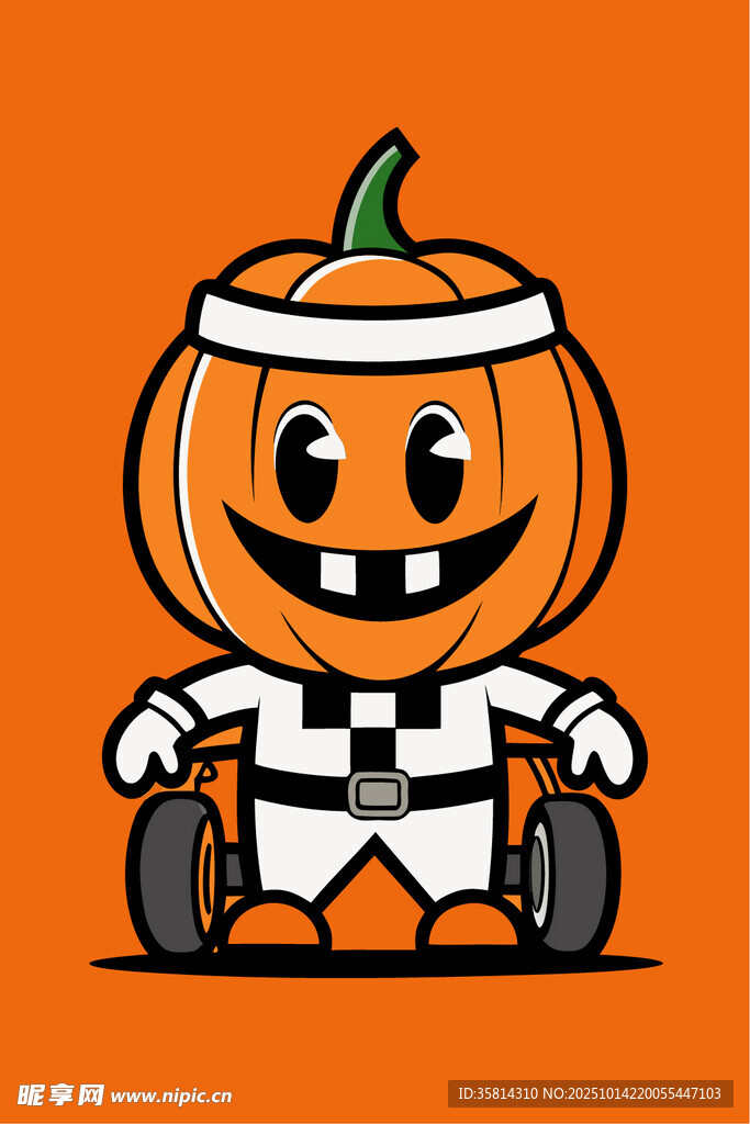 南瓜装扮小车手