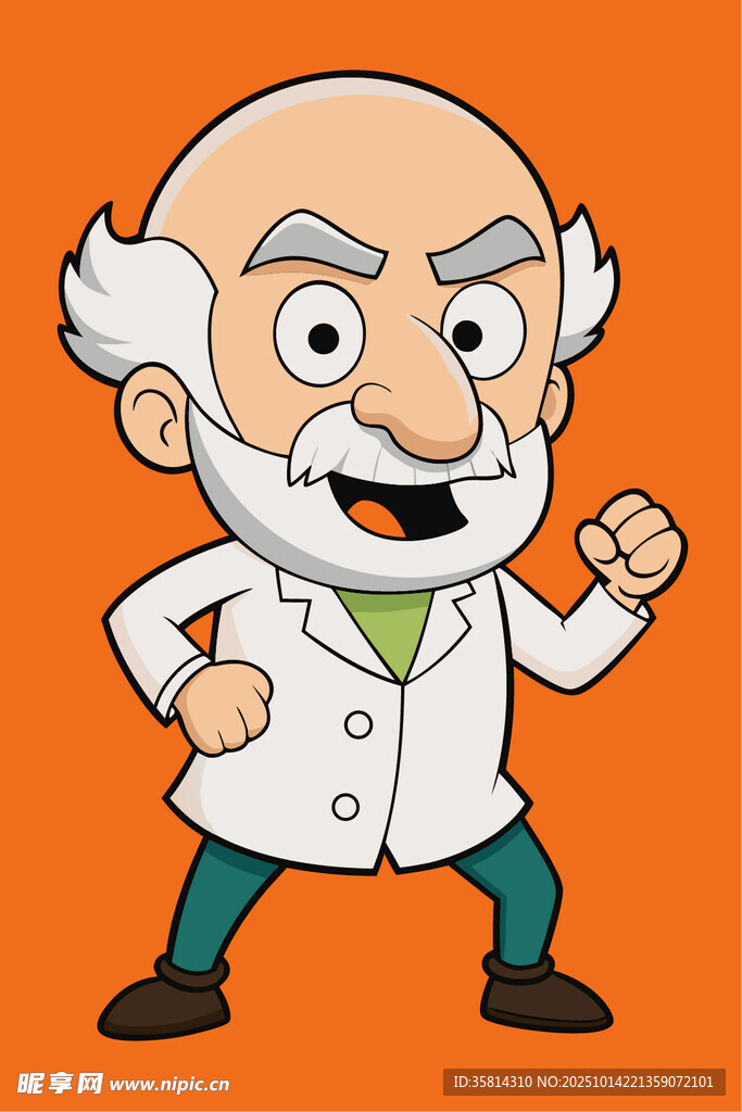 活力满满的科学家形象