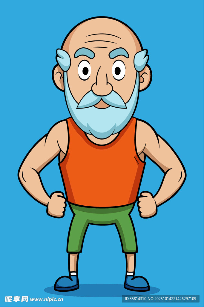 健壮的老年健身者