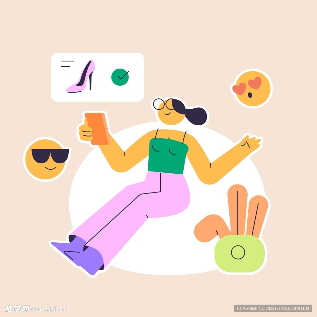 女子惬意享受休闲时光