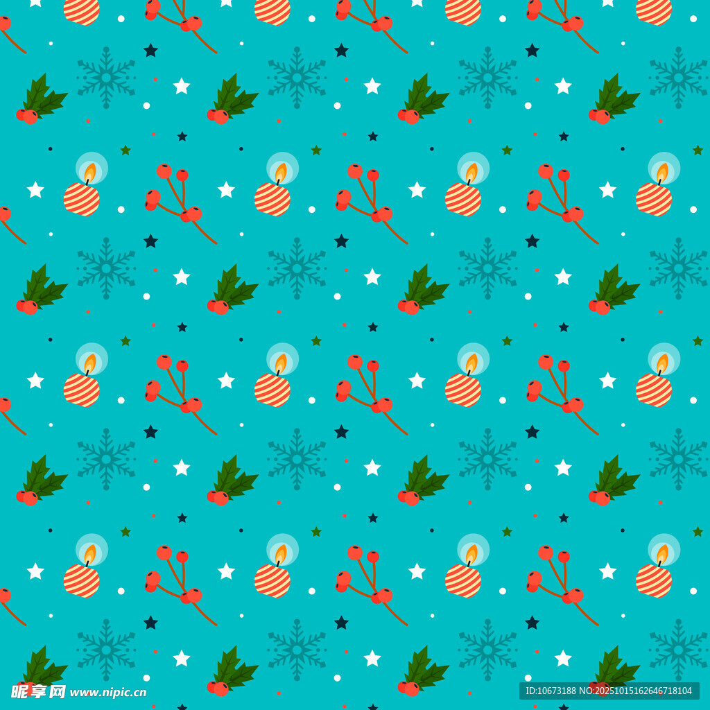 圣诞主题无缝图案背景