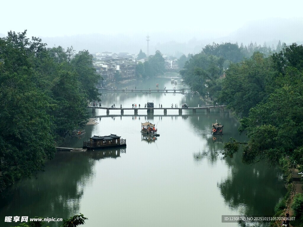 水乡河道景色  夹关古镇