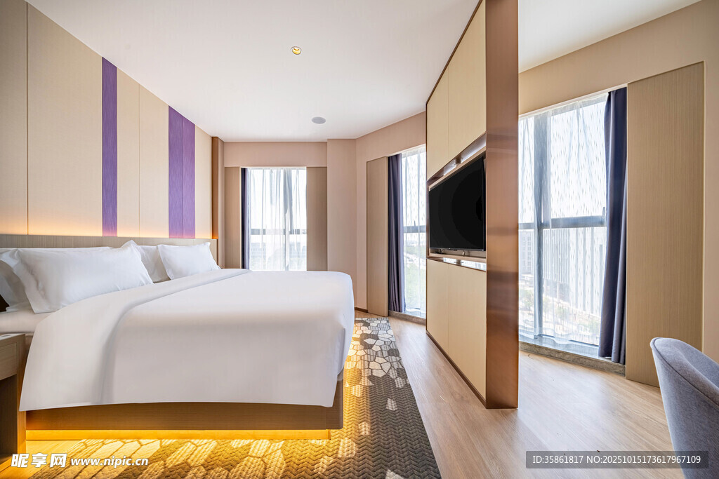 现代简约风格双床酒店房间