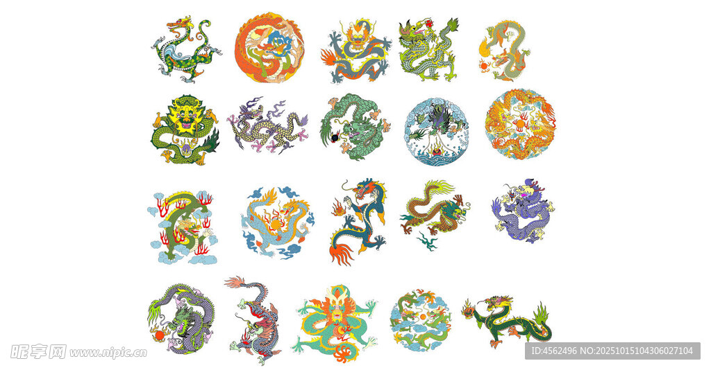 彩色龙图案