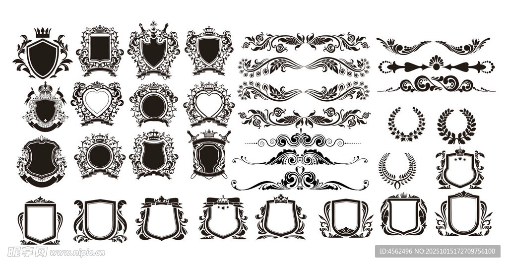 多样复古欧式边框图案素材