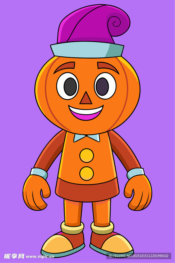 可爱南瓜卡通角色形象