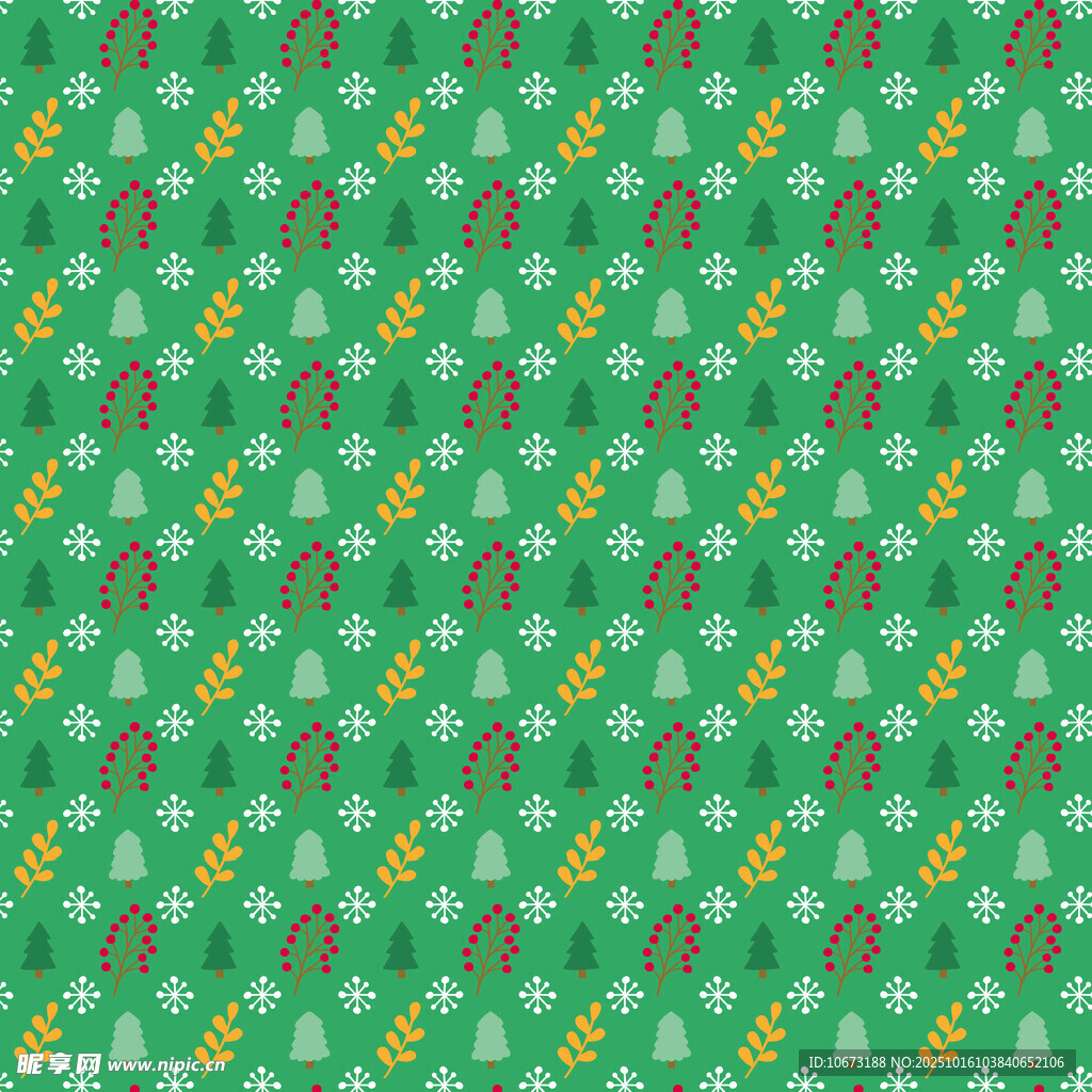 绿色碎花无缝背景图案