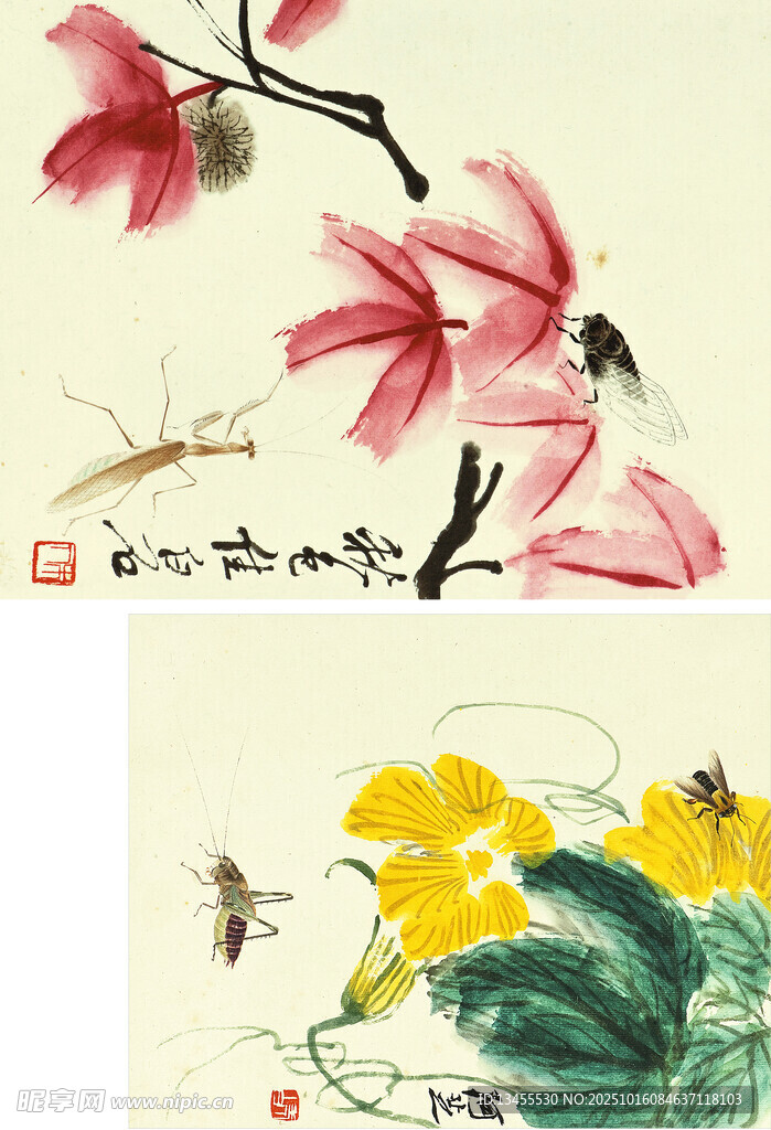 国画花卉昆虫图赏