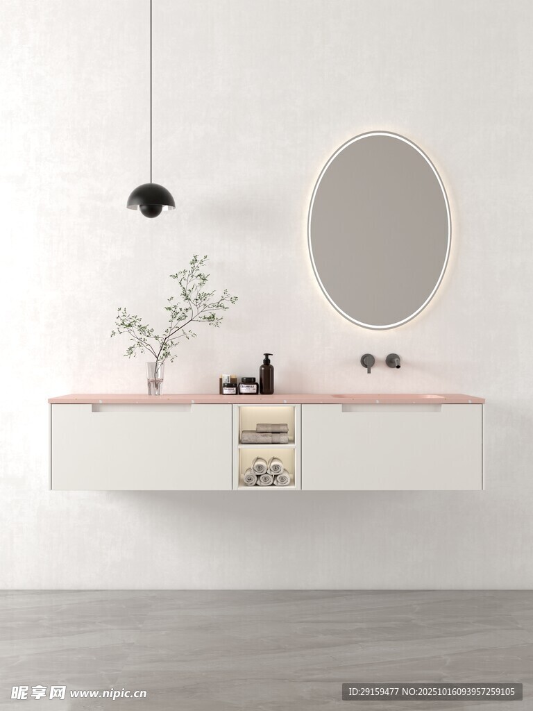 简约现代风格的浴室梳妆台