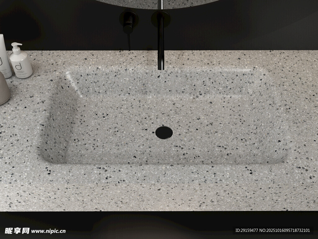 简约石英石方形洗手盆