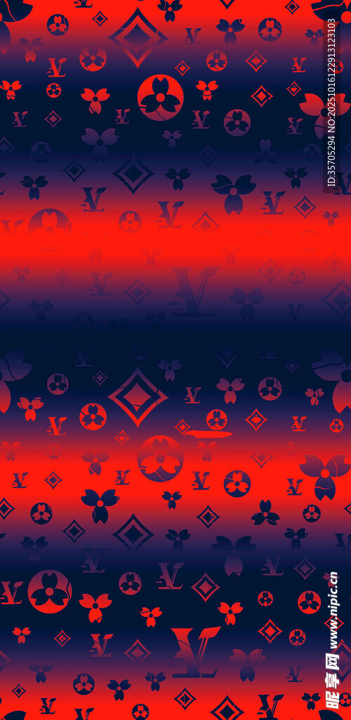 红蓝渐变几何图案背景