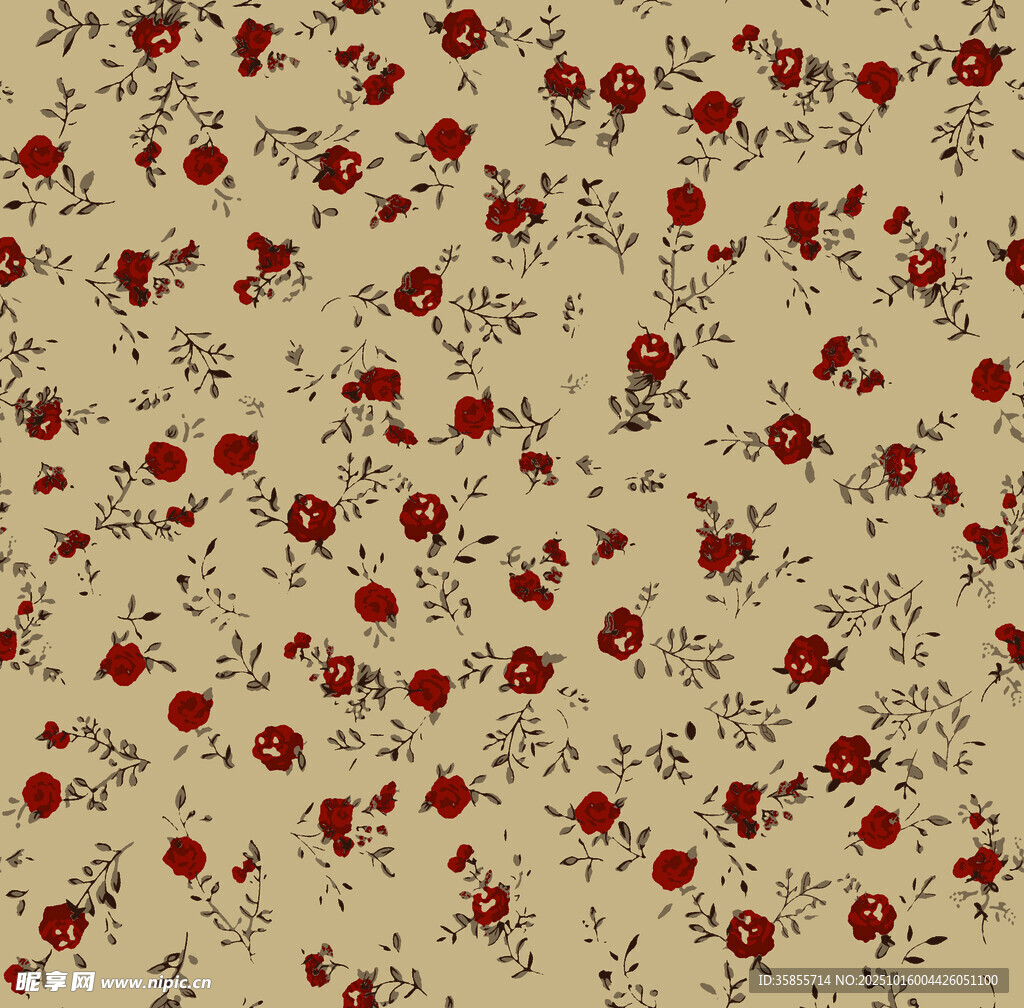 小碎花  手绘花