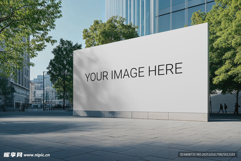 户外大型空白广告牌样机