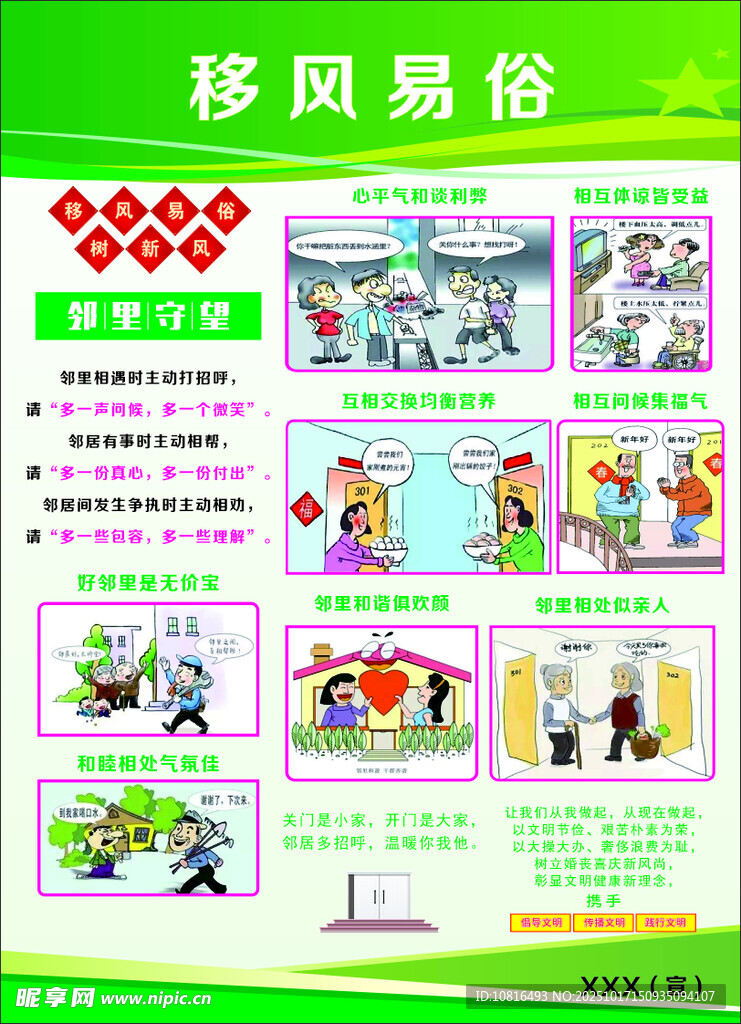 移风易俗宣传海报展示