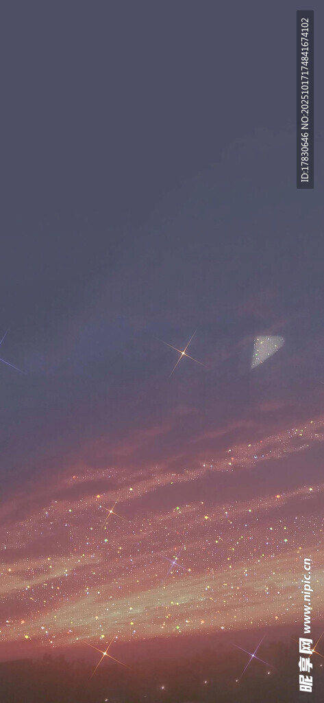 绚丽晚霞中的天际美景