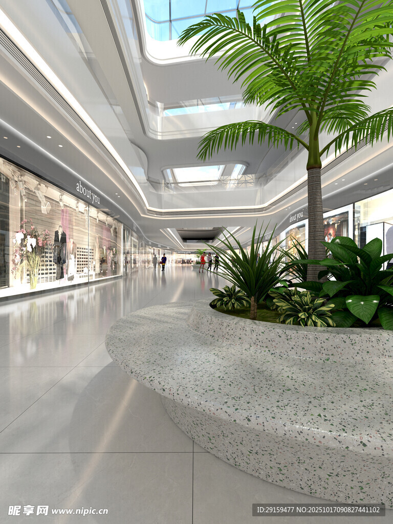 现代商场室内绿植景观