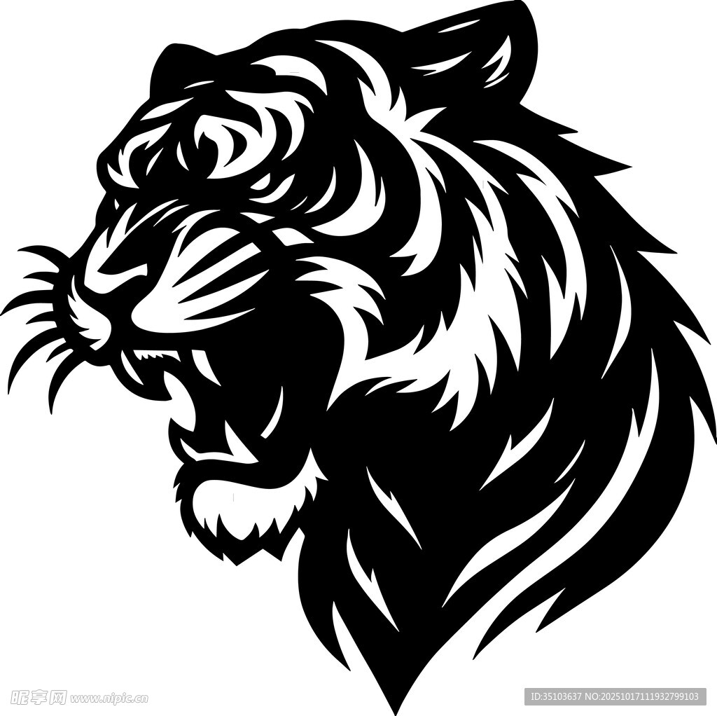 咆哮黑虎头像