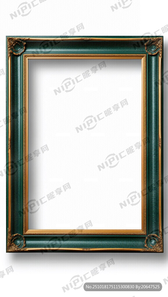 墨绿亮金古典霸气边框