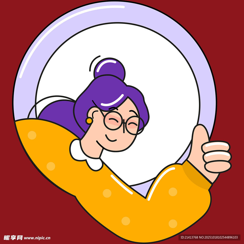 微笑女士竖大拇指